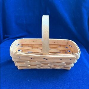 Longaberger Tan Woven Basket with Handle